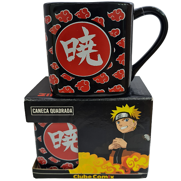 Caneca ecf Naruto Símbolo Akatsuki Preta Porcelana 325ml em Promoção na  Americanas
