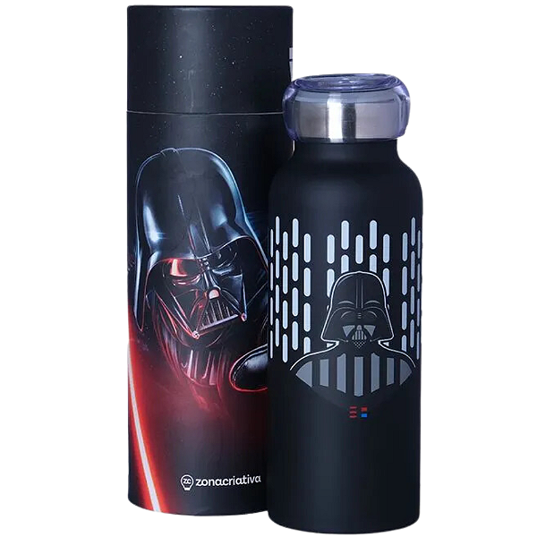 Garrafa Darth Vader Térmica 6 Horas 500m Oficial Star Wars + Embalagem Presente