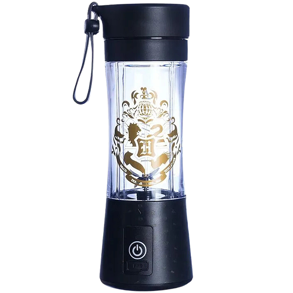 Copo Mixer Liquidificador Hogwarts Sem Fio 6 laminas Com Filtro 300ml Potente BPA FREE Oficial Harry Potter