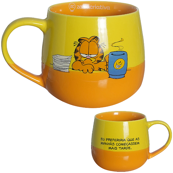 Caneca Garfield Cerâmica 400ML + Caixa Presente Oficial Nickelodeon