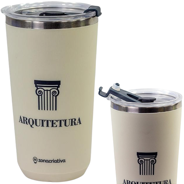 Copo Arquitetura Profissão Arquiteta Arquiteto Térmico Quente Gelado 500ml Com Tampa