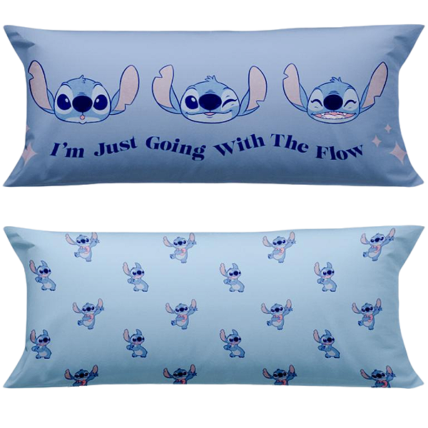 Almofada Almofadão Stitch Aveludada 70x30cm Oficial Disney