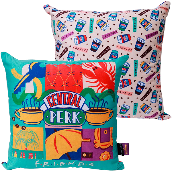 Almofada Central Perk Aveludada 40x40cm Oficial Friends