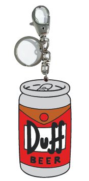 Chaveiro Metal Com Mosquetão Duff Beer Oficial The Simpsons