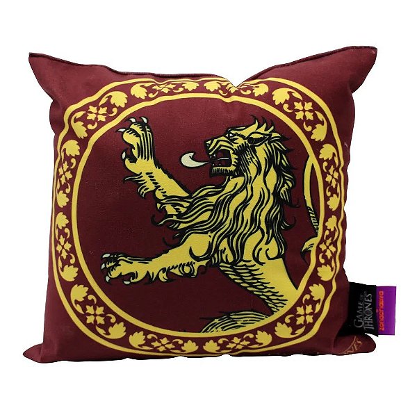 Almofada GOT Lannister Aveludada 25x25CM