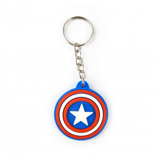 Chaveiro Capitão América Escudo Emborrachado