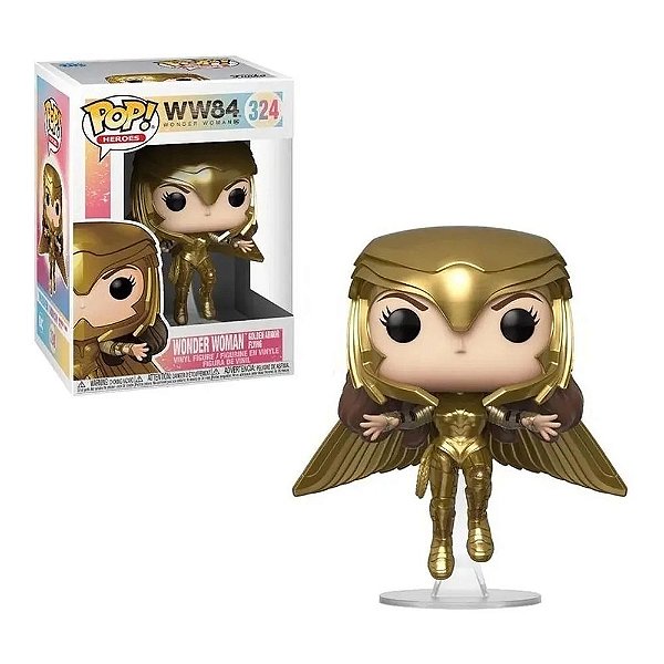 POP Funko WW 1984 Mulher maravilha Gold Flying #324 Oficial