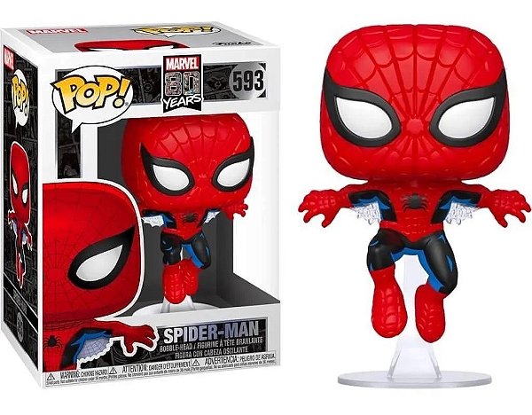 POP Funko Spider-Man #593 Homem Aranha 80 Anos Marvel Com NF
