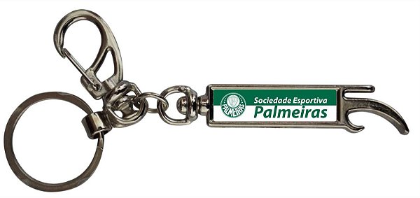 Chaveiro Palmeiras Abridor de Garrafa Metal Com Mosquetão