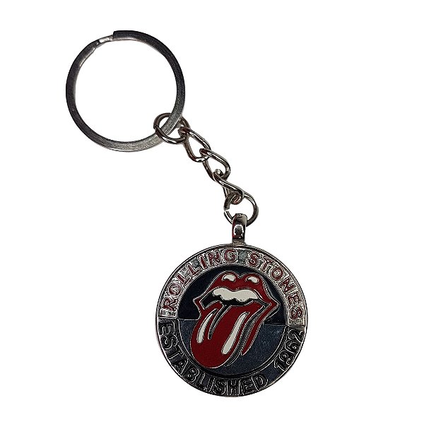 Chaveiro Rolling Stones Banda Com Logo Em Metal Colorido