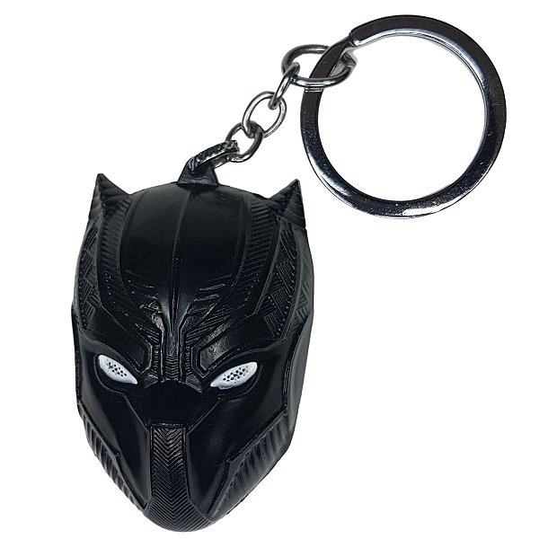 Chaveiro Pantera Negra 3D Colorido Em Metal