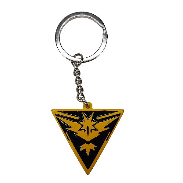 Chaveiro Pokémon Time Instinct Amarelo Em Metal