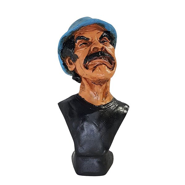 Estátua Seu Madruga Em Resina Caricata 16cm Altura Chaves