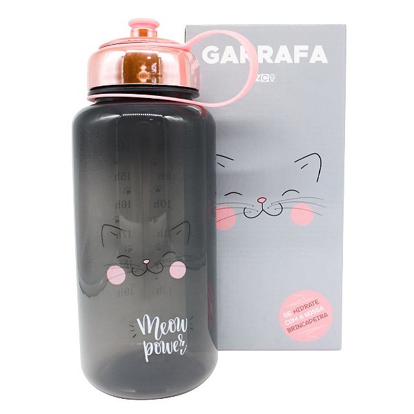 Garrafa Meow Power Gatinho Para Academia 1 Litro Oficial