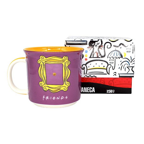 Caneca Friends Moldura Da Porta Cerâmica 350m Oficial Warner Bros