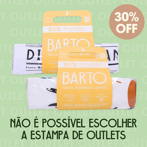 Kit 2 Tapetes Laváveis Bartô Mini - OUTLET