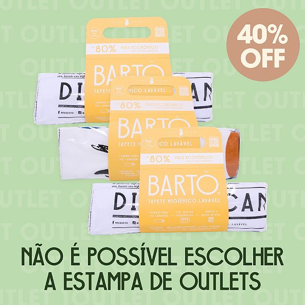 Kit 3 Tapetes Laváveis Bartô Mini - OUTLET