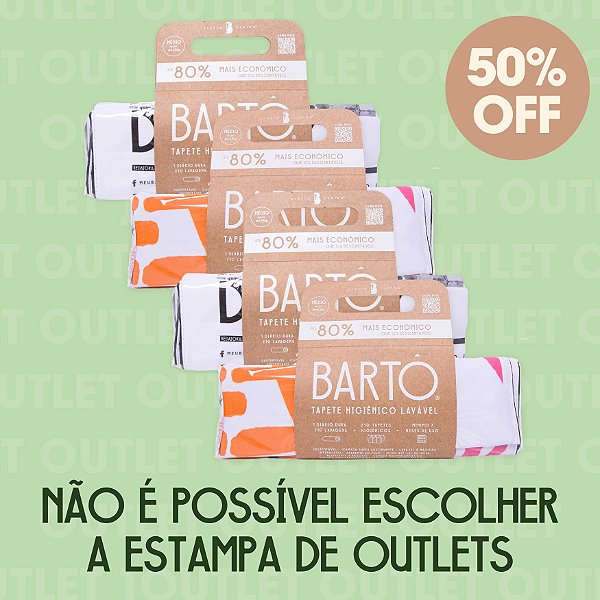 Kit 4 Tapetes Laváveis Bartô Médio - OUTLET