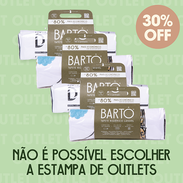 Kit 4 Tapetes Laváveis Bartô Mais - OUTLET