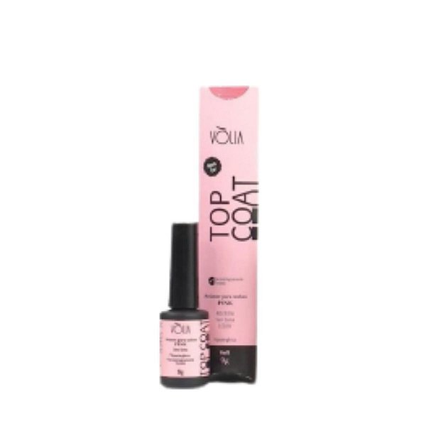 Top Coat Volia Sache Pink 9g Refil Alto Brilho Selante