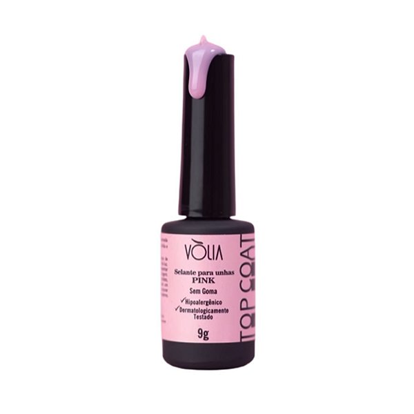 Top Coat Pink Selante Para Unhas Volia 9g