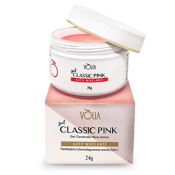 gel classic pink volia 24g para unhas alongamento