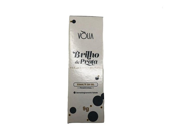Novo esmalte em gel vólia brilho de prata 9g