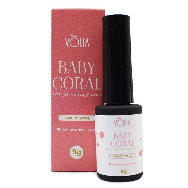 Novo esmalte em gel vólia baby coral 9g