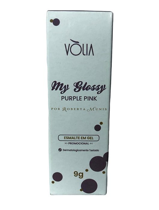 Novo esmalte em gel vólia my glossy purple pink 9g