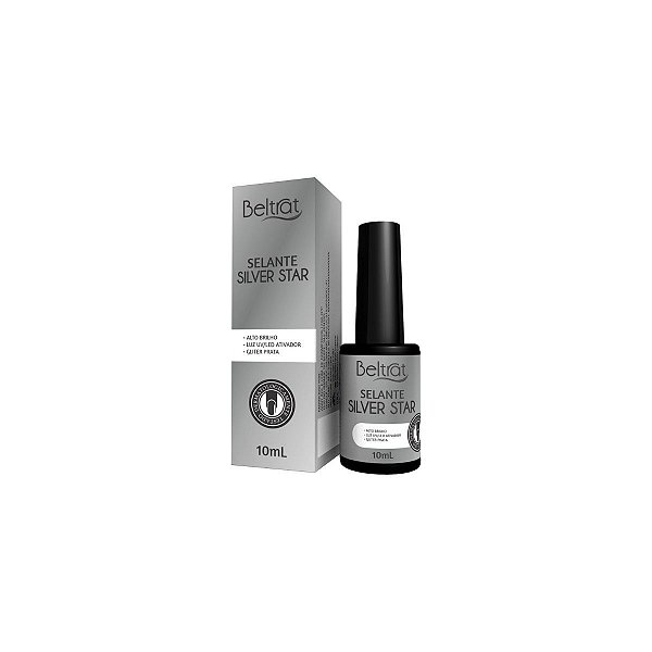 Selante Silver Star Glitter Prata Unha Nails 10Ml