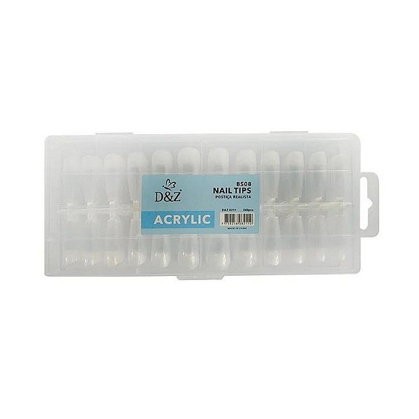Tips Postiça Realista Acrylic - D&Z 240 Pçs