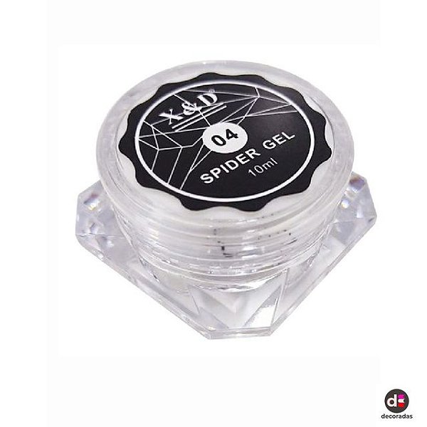 spider gel xed nails decoração unhas de fibra 10ml preto