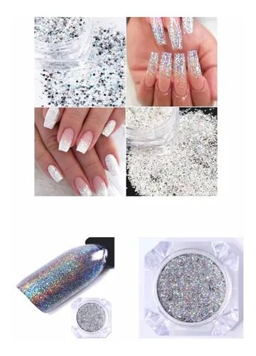 1 Po Galáxia Flake Holográfico 0,2 unhas Para decoração