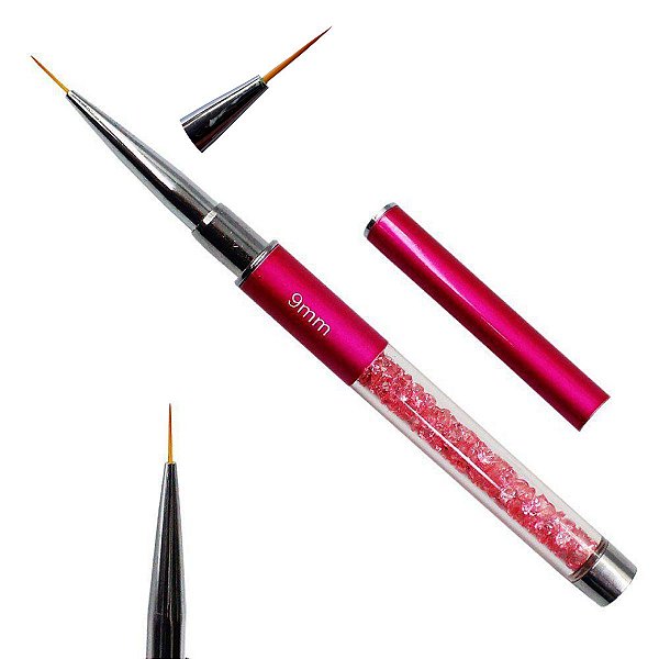 pincel de unha helen color ponta fina rosa decorado nails
