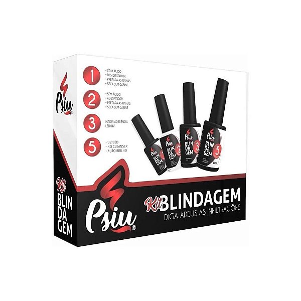 Kit Blindagem Psiu 4 Passos 10ml LedUV
