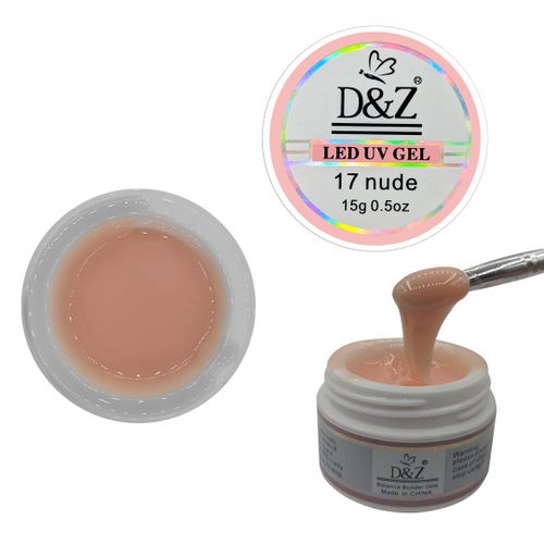 gel d&z para alongamento 15g 17 nude unha em gel