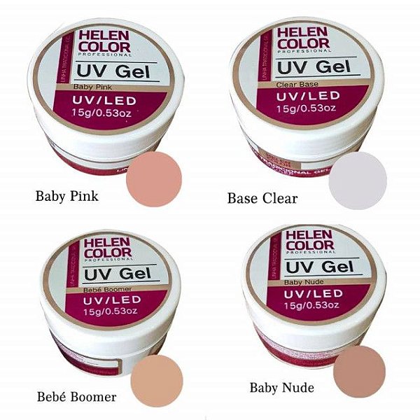 gel helen color baby nude15g unhas fibra