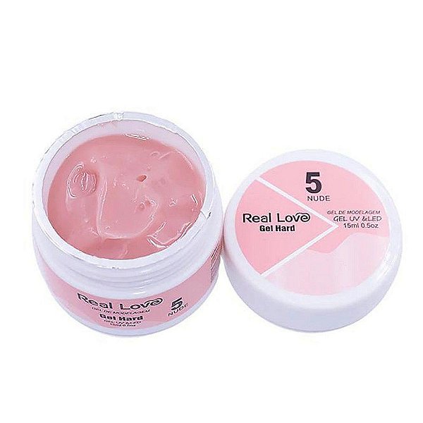 gel real love hard nude 5  unhas de fibra 15ml