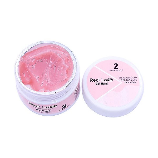 Gel Hard Unha Real Love Pink Nude 2 15ml alongamento
