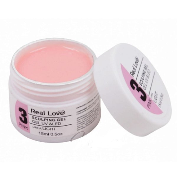 Gel Unha Real Love Pink 3 15ml Sculping Gel alongamento