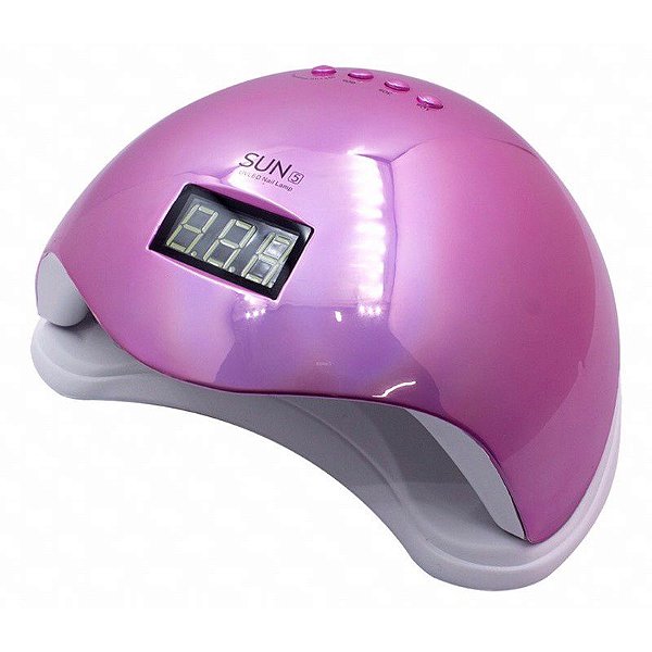Cabine Sun 5 Cromada rosa cromada seca unhas em gel led uv