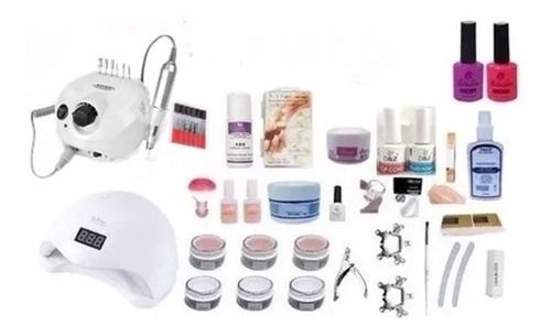 Kit Unha De Acrigel Fibra Vidro Gel Lixadeir + Cabine Brindç
