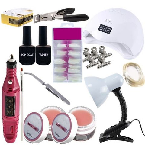 Kit Unha Acrigel D&z Fibra Vidro Primer Seda Lixa Cabine