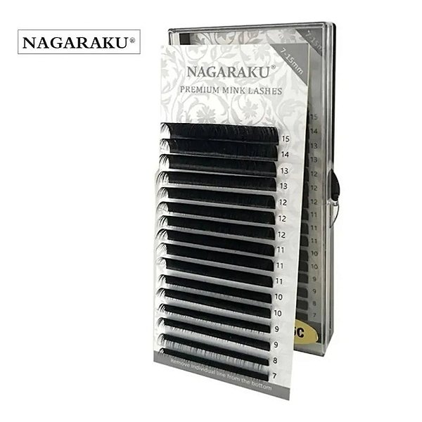 Cílios Fio A Fio para Extensão Nagaraku 0.07D Mix