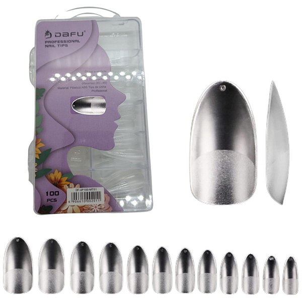 Tips Oval Soft Gel Transparente Com 100