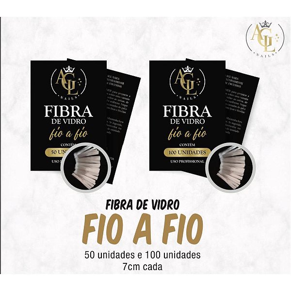 Fibra De Vidro Fio A Fio C/ 100 Unidades Agl Nails Unha Tufo