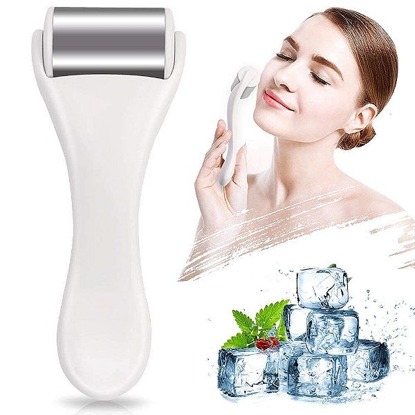 Rolo Massageador Facial Pedra Jade Anti Estresse E Anti Ruga