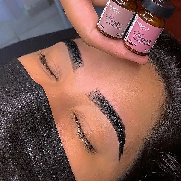 Kit Henna para sobrancelha Menela 2,5g - CASTANHO ESCUROç