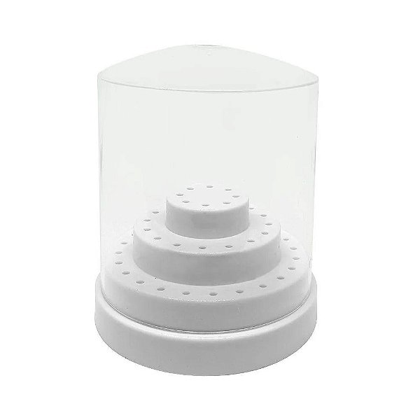 Porta Brocas Branco Dafu Com Tampa Transparente