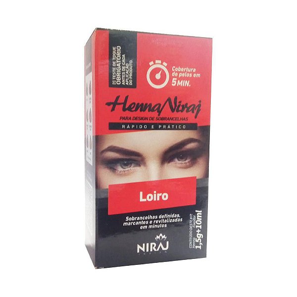 HENNA NIRAJ P/PELO EM 5 MIN. LOIRO 1,5GFIXADOR